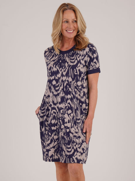 TIGI Indigo Mono Floral Dress - T25 - 36E - Old Railway Line Garden Centre