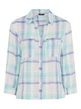 TIGI Powder Blue Yarn Dye Check Shirt - T25 - 46B - Old Railway Line Garden Centre