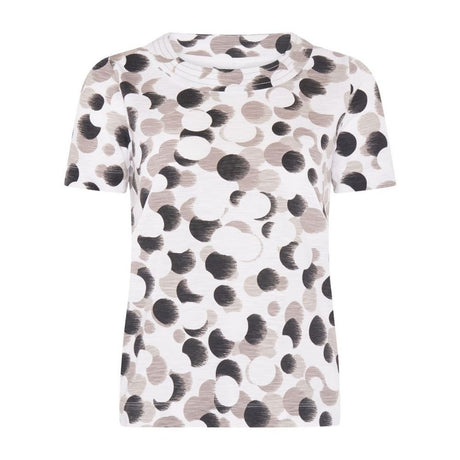 Tigi Tonal Polka Dot Short Sleeve Top - White - Old Railway Line Garden Centre