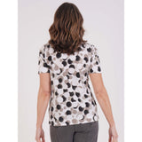 Tigi Tonal Polka Dot Short Sleeve Top - White