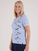 TIGI Ultramarine Dragonfly Stripe Top - T25 - 33D - Old Railway Line Garden Centre