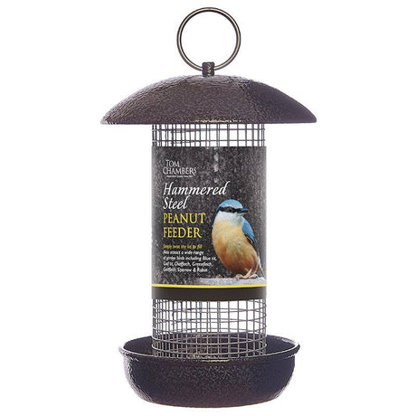 Tom Chambers Hammered Steel Peanut Feeder - Old Railway Line Garden Centre