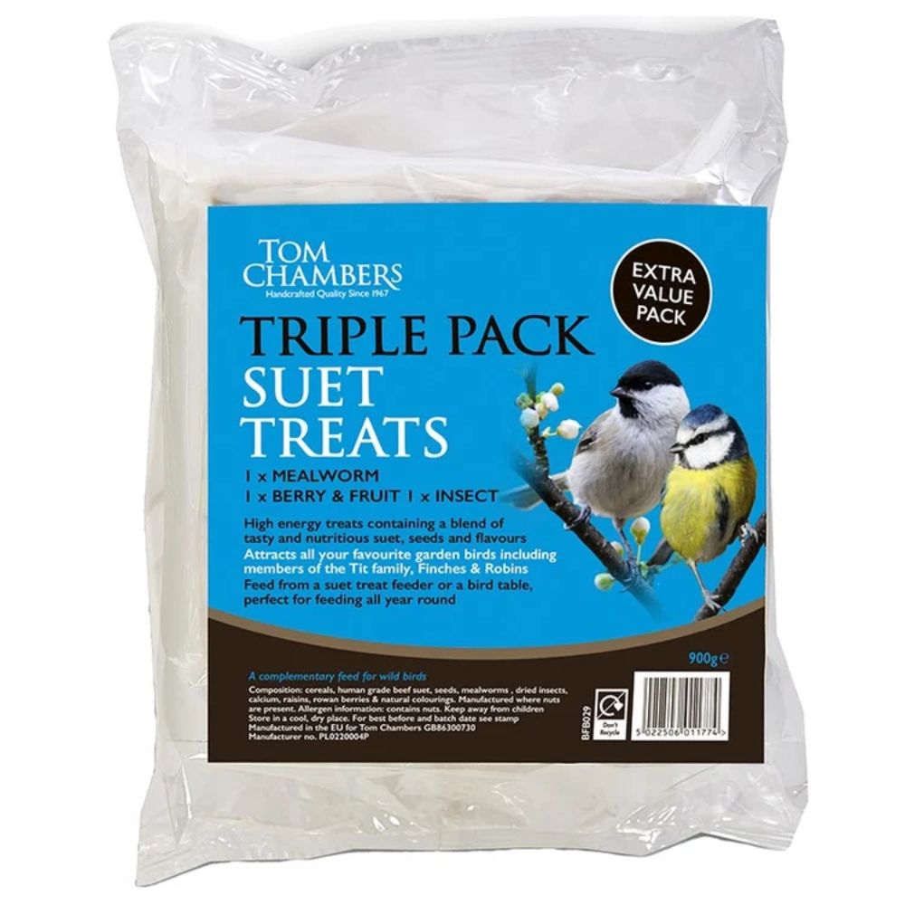 Tom Chambers Triple Pack Suet Treat Bird Feed
