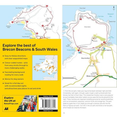 Tom Hutton AA 50 Walks in Brecon Beacons and South Wales Guidebook