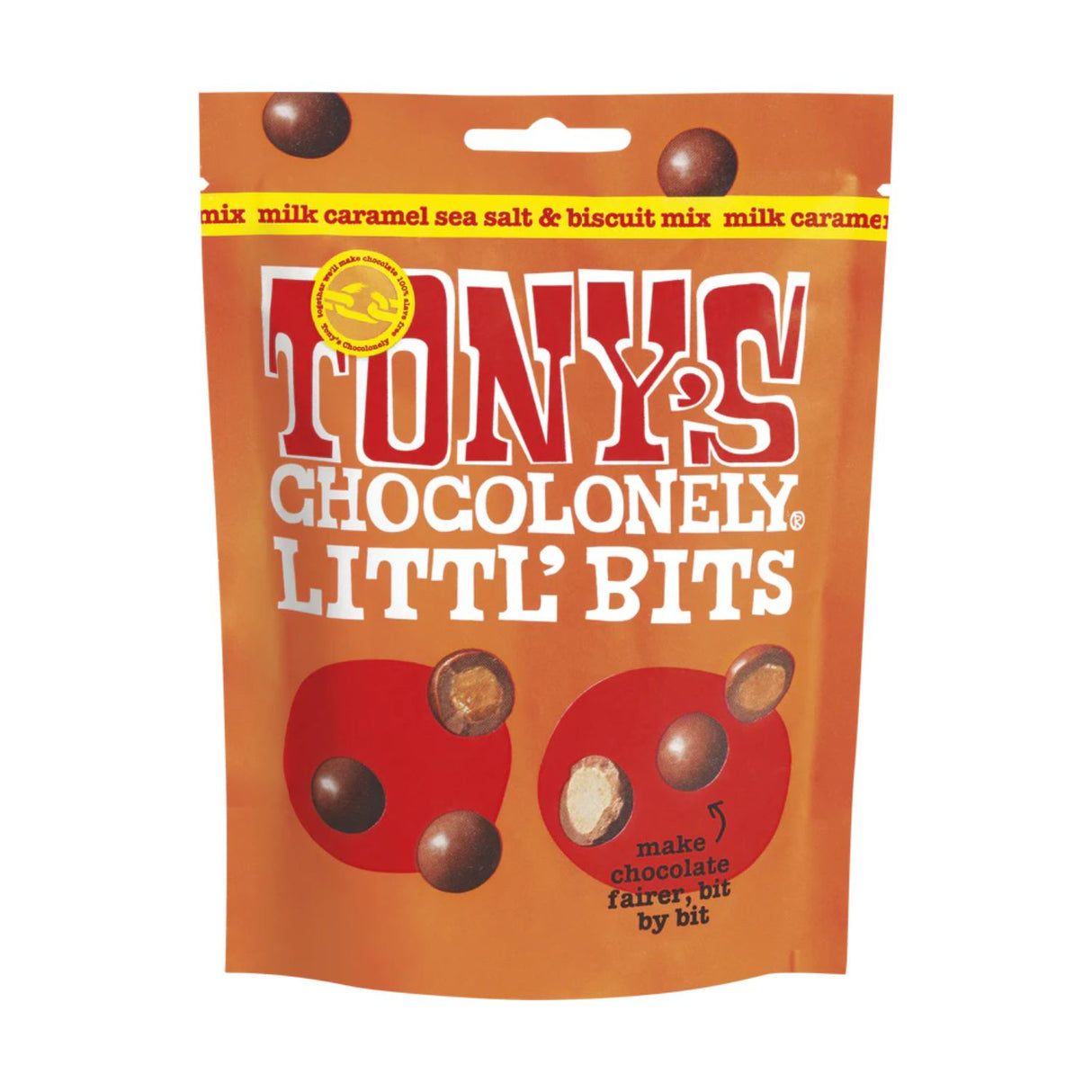 Tony's 100g Chocolonely Littl' Bits Caramel Sea Salt & Biscuit