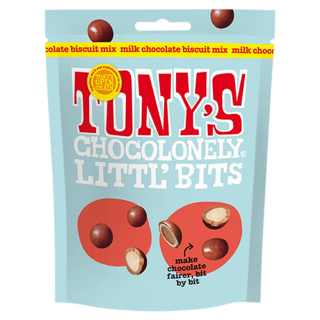 Tony's Chocolonely 100g Milk Choc Biscuit Littl' Bits - Old Railway Line Garden Centre