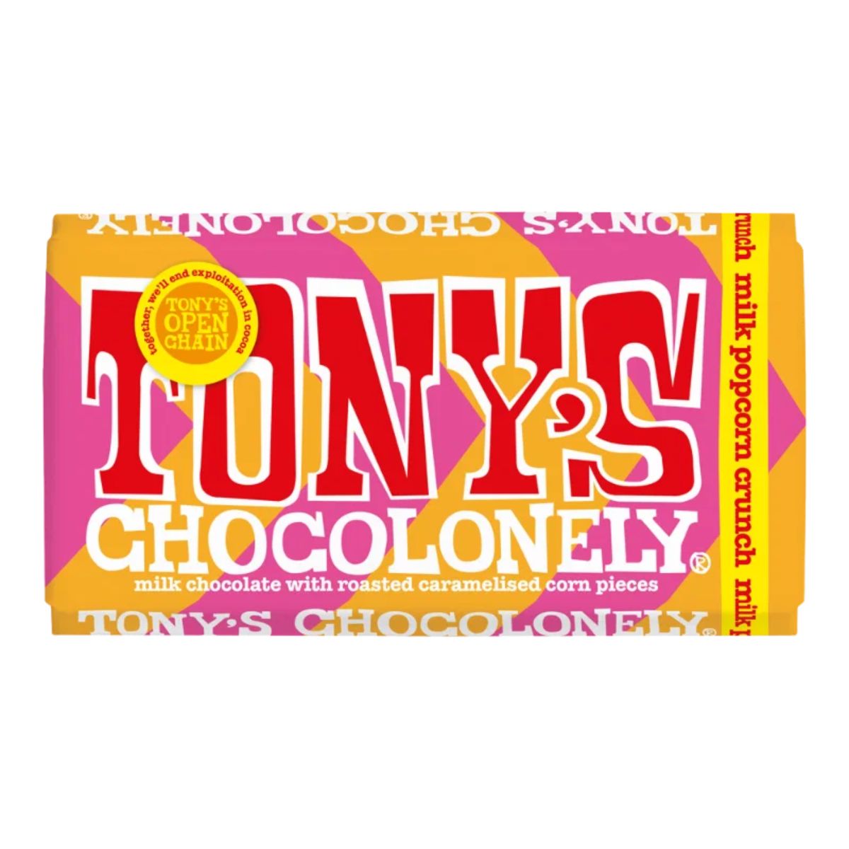 Tony's Chocolonely 180g Milk Chocolate Popcorn Bar