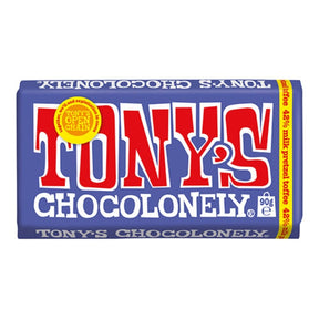 Tony's Chocolonely 90g Dark Milk Chocolate & Pretzel Toffee Chocolate Bar - Old Railway Line Garden Centre