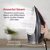 Tower 3100W One Temp Steam Iron - Black/Red - Old Railway Line Garden Centre