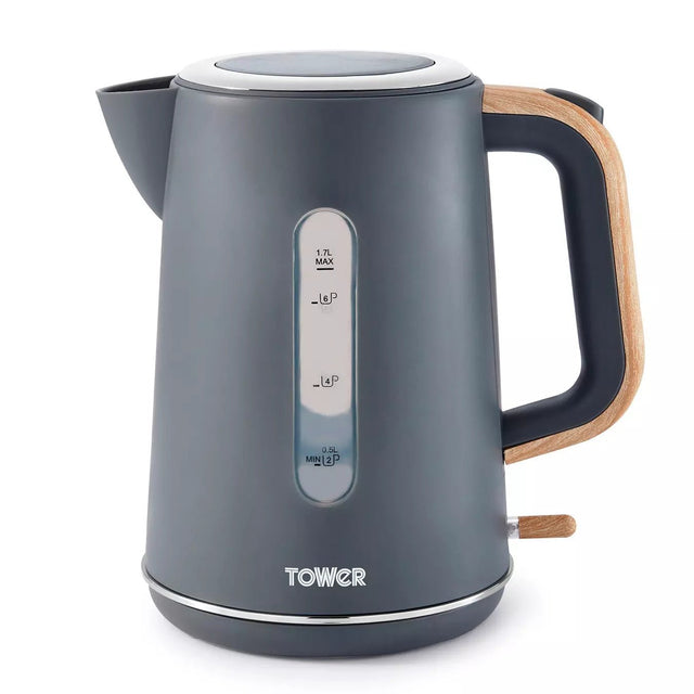 Tower Scandi 1.7L Grey Rapid Boil Kettle - Old Railway Line Garden Centre