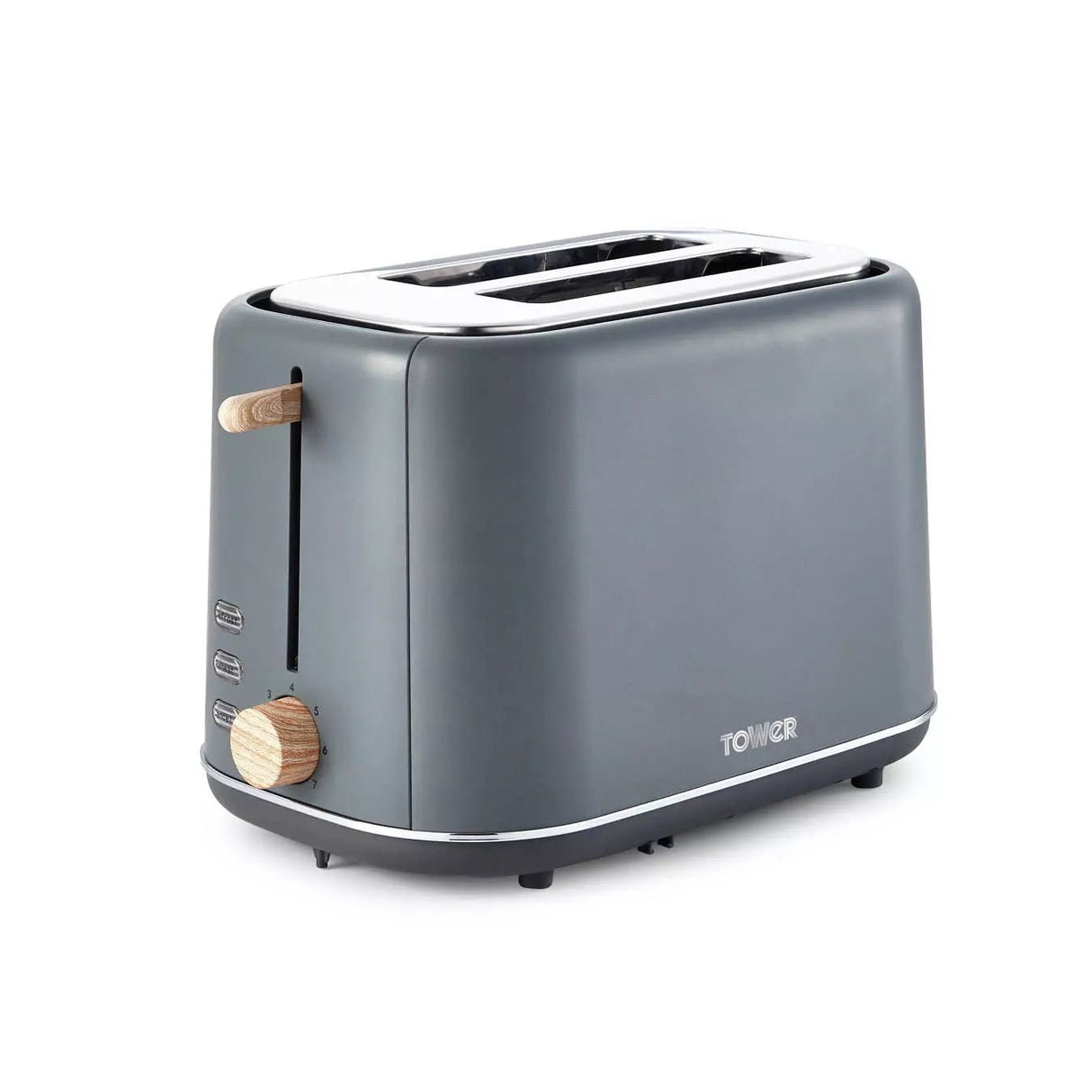 Tower Scandi 2 Slice Grey Toaster - Old Railway Line Garden Centre
