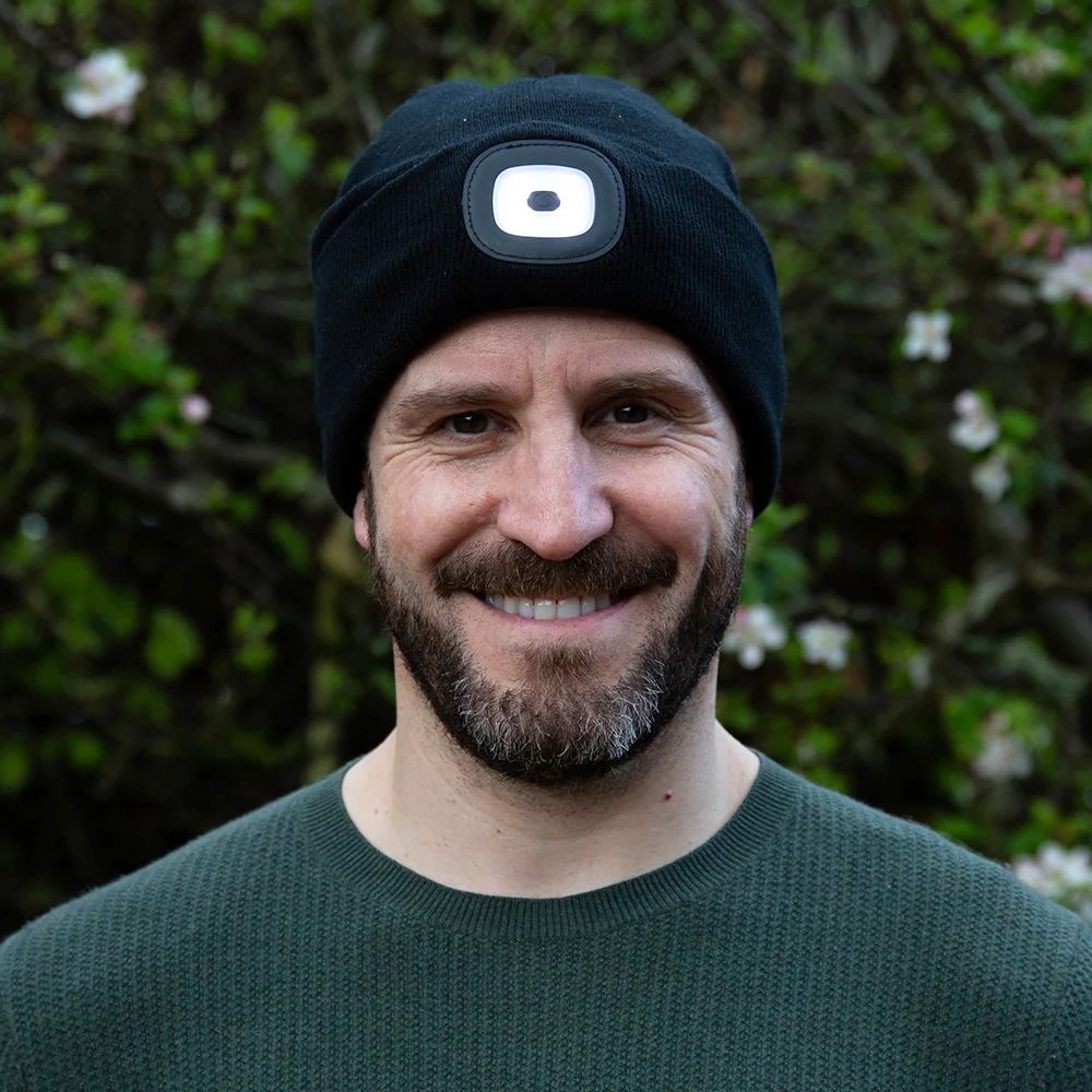 Town & Country Black Beanie with Torch
