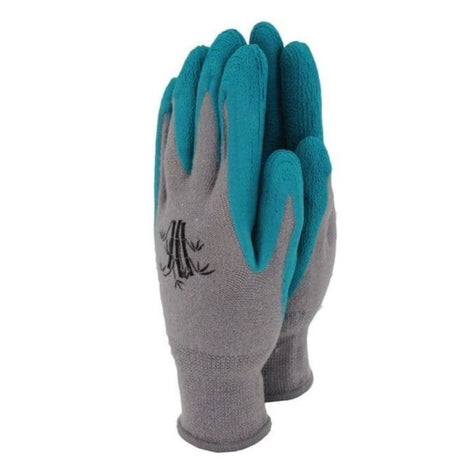 Town & Country Teal Weedmaster Bamboo Gloves - Medium - Old Railway Line Garden Centre