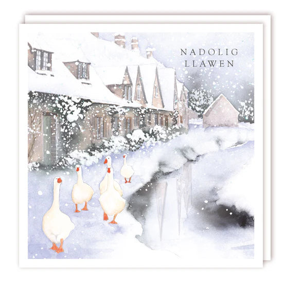 Tracks Publishing Geese in the Village Christmas Charity Cards - (Pack of 5)