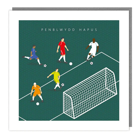 Tracks Publishing Penblwydd Hapus Football Blank Card
