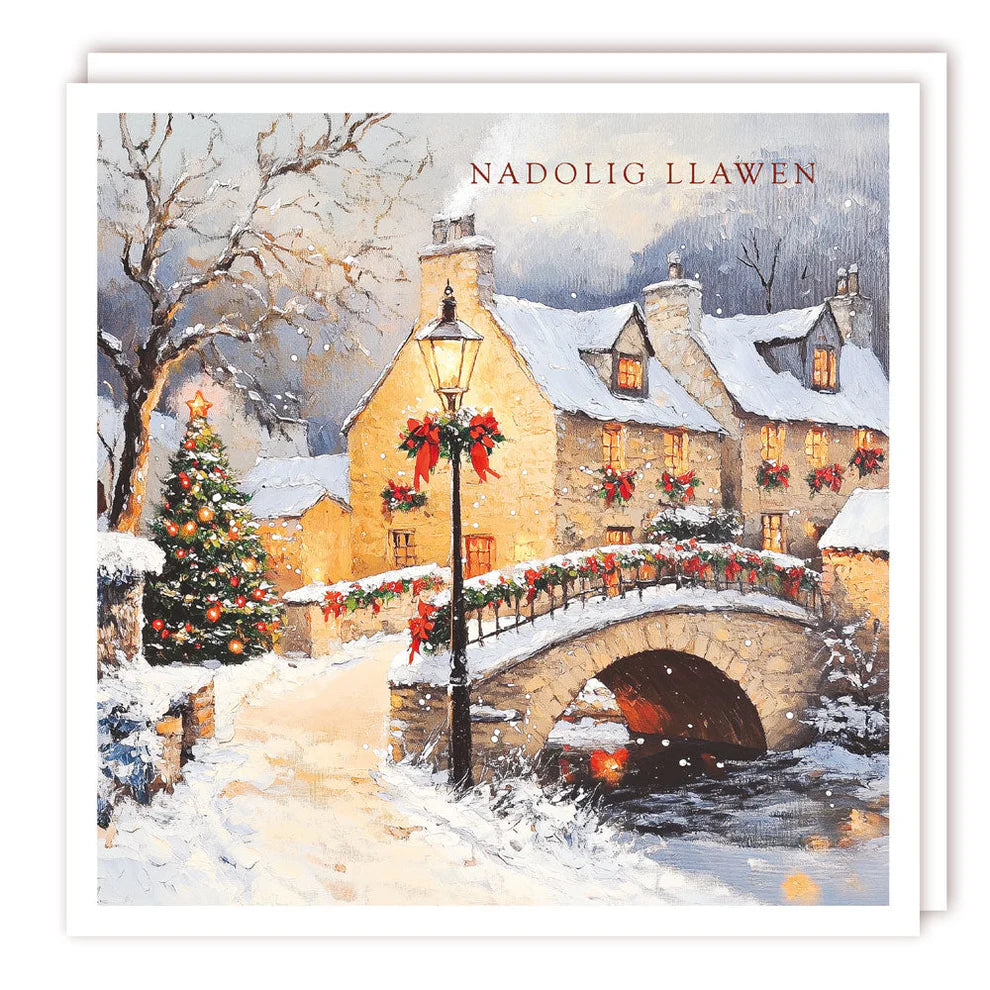 Tracks Publishing Snowy Bridge Christmas Charity Cards - (Pack of 5)