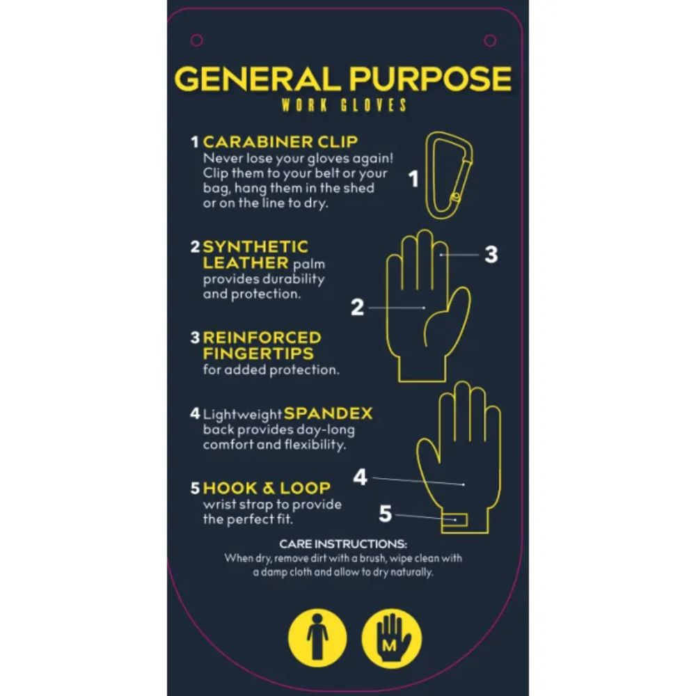Treadstone ClipGlove Orange General Purpose Gloves - Large
