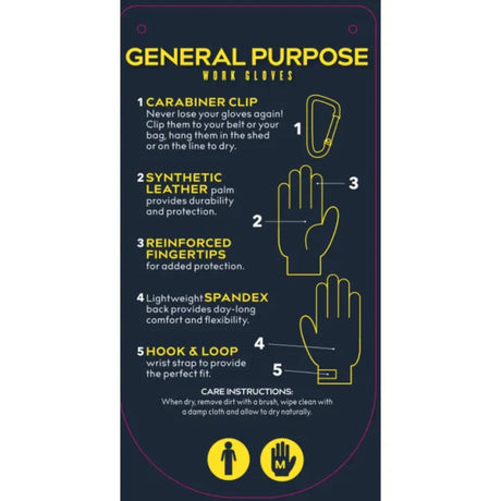 Treadstone ClipGlove Orange General Purpose Gloves - Large