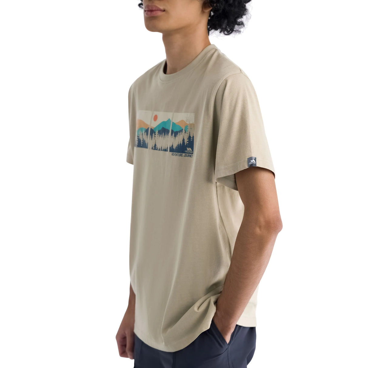 Trespass Benny Men's Graphic Short Sleeve T-Shirt - Oat