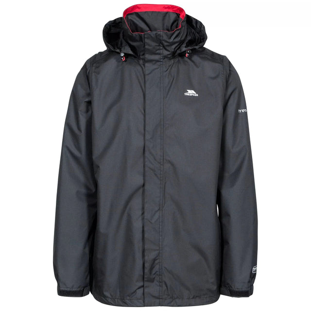 Trespass Fraser II Men's Waterproof Jacket - Black - Old Railway Line Garden Centre