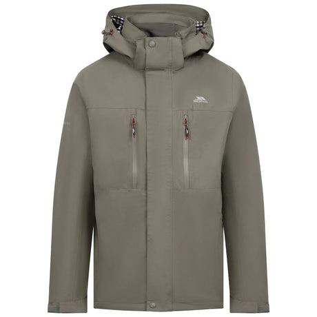 Trespass Griminish Storm Flap Men's Waterproof Jacket - Green Smoke - Old Railway Line Garden Centre