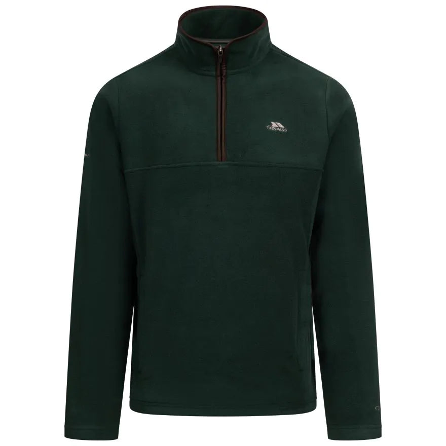 Trespass Huntar AT200 3/4 Zip Men's Fleece - Dark Green