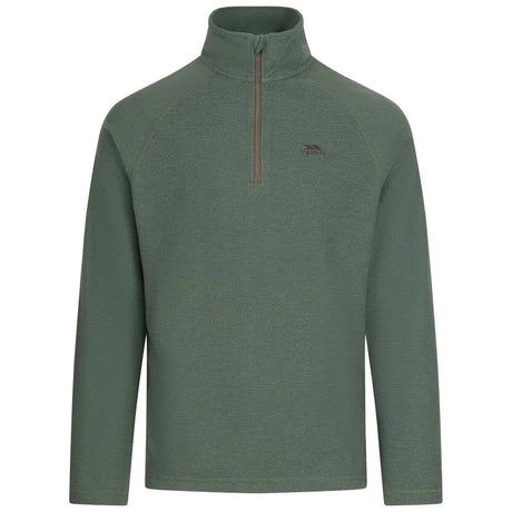 Trespass Keynote 1/2 Zip Men's Fleece - Green Smoke Alpine - Old Railway Line Garden Centre