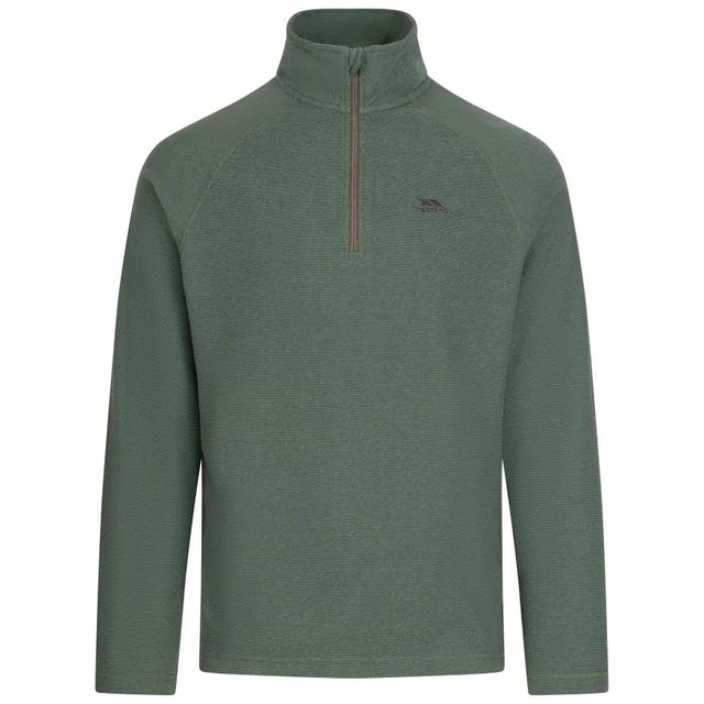 Trespass Keynote 1/2 Zip Men's Fleece - Green Smoke Alpine - Old Railway Line Garden Centre