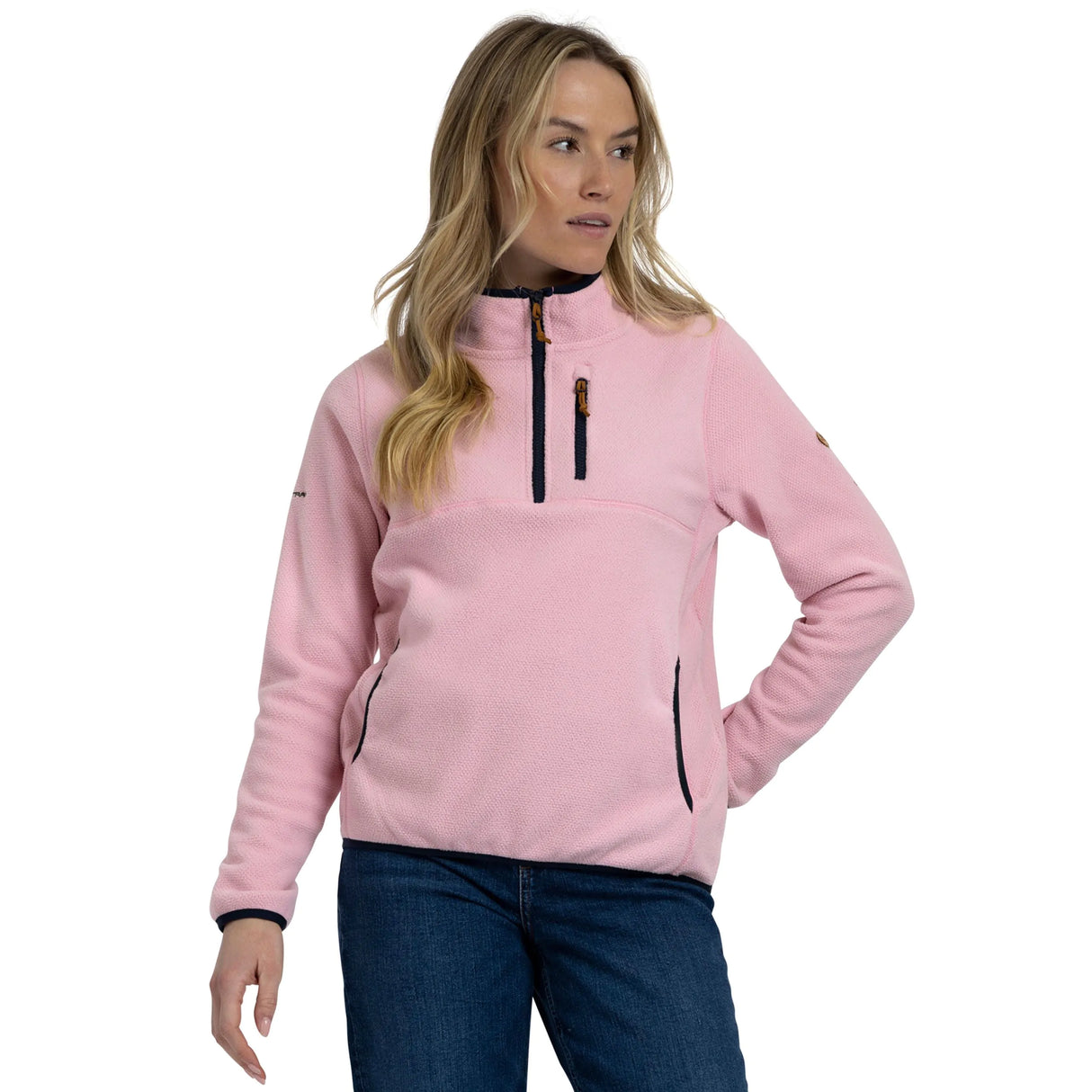 Trespass Tister 1/2 Zip Women's Fleece - Pink Peony
