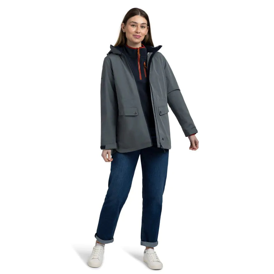 Trespass Tiverton Hooded Waterproof Women's Jacket - Teal Mist