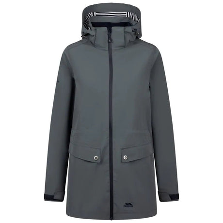 Trespass Tiverton Hooded Waterproof Women's Jacket - Teal Mist - Old Railway Line Garden Centre
