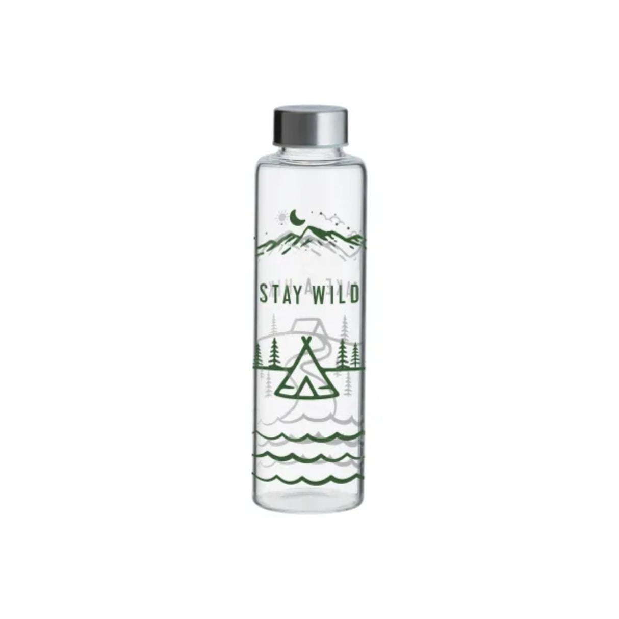 Typhoon Pure 600ml Stay Wild Glass Bottle - Old Railway Line Garden Centre