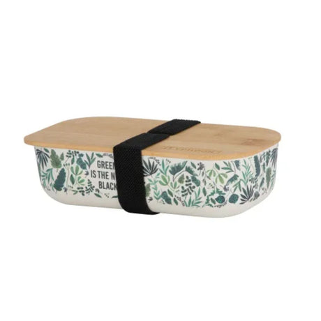 Typhoon Pure Green Is The New Black Bamboo Lunch Box - Old Railway Line Garden Centre
