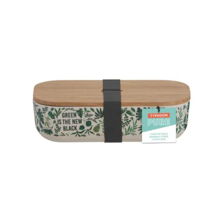 Typhoon Pure Green Is The New Black Bamboo Lunch Box - Old Railway Line Garden Centre