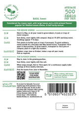 D.T. Brown 'Sweet' Basil Seeds