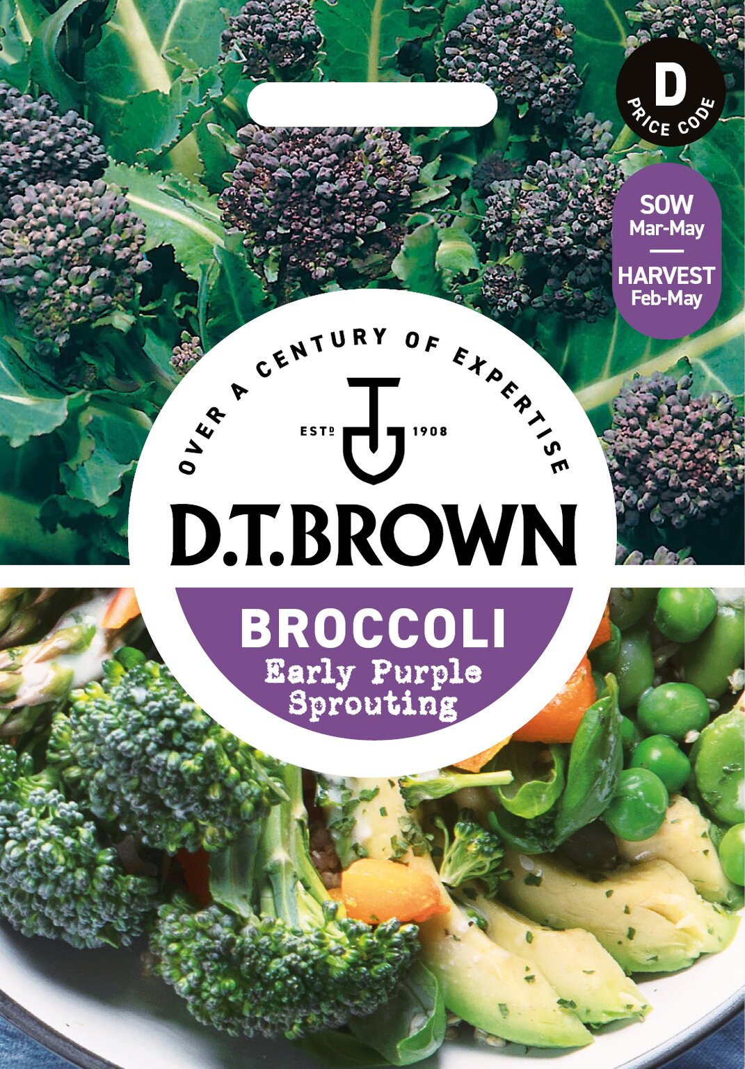 D.T. Brown Early Purple 'Broccoli' Sprouting