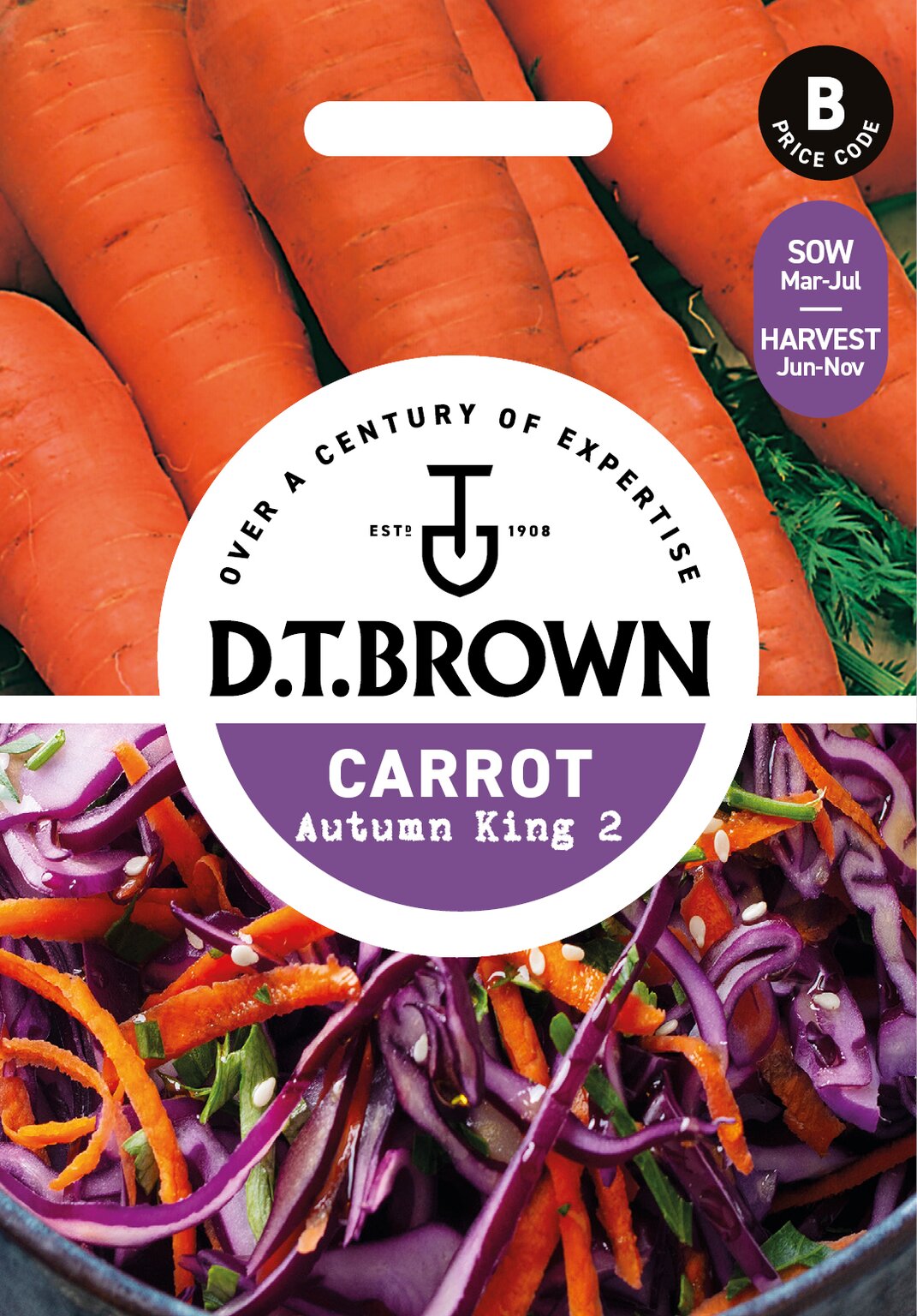 D.T. Brown 'Autumn King' Carrot Seeds