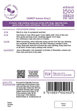D.T. Brown 'Autumn King' Carrot Seeds