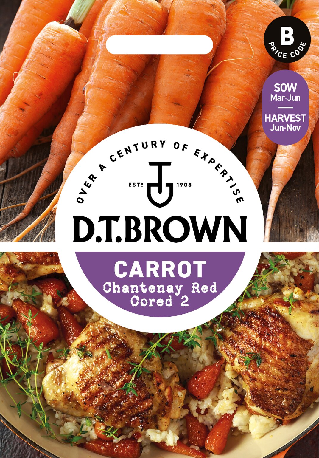 D.T. Brown Chantenay Red Cored 'Carrot' Seeds