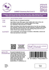 D.T. Brown Chantenay Red Cored 'Carrot' Seeds