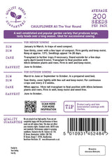 D.T. Brown 'All The Year Round Cauliflower' Seeds