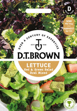 D.T. Brown 'Red & Green Salad Bowl' Lettuce Mix Seeds