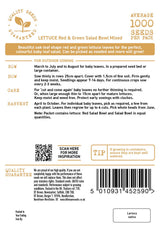 D.T. Brown 'Red & Green Salad Bowl' Lettuce Mix Seeds