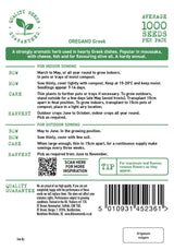 D.T. Brown Greek 'Oregano' Seeds