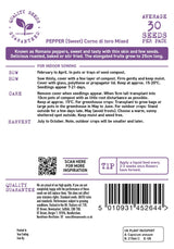 D.T. Brown Mixed 'Corno di Toro' (Sweet) Pepper Seeds