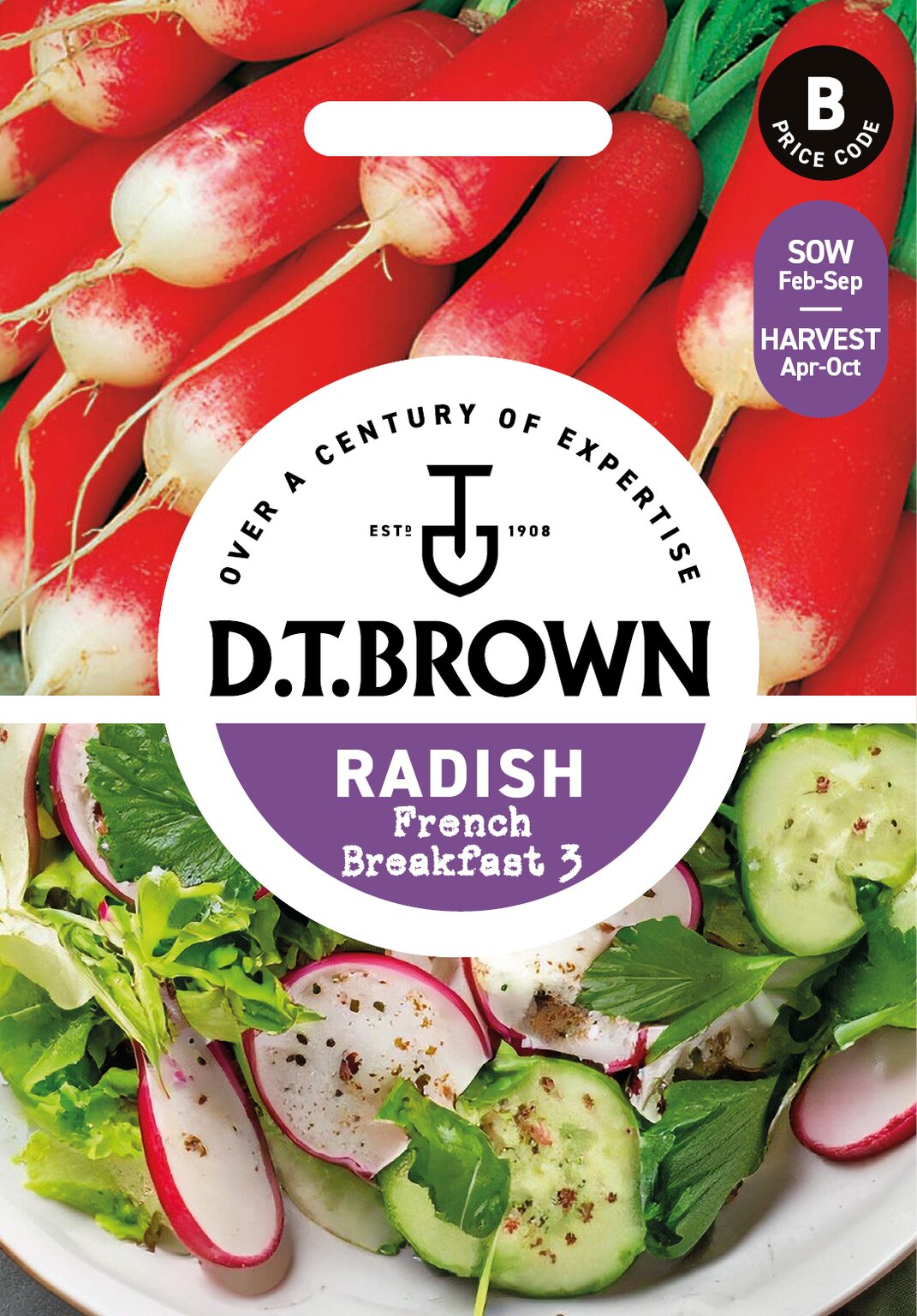 D.T. Brown 'French Breakfast' Radish Seeds