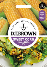 D.T. Brown 'Incredible' Sweet Corn F1 Seeds