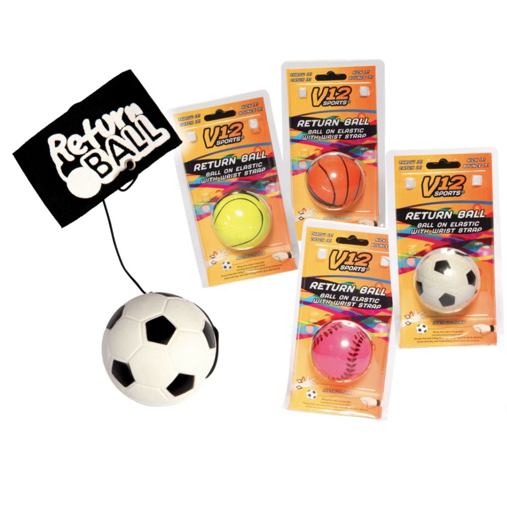 V12 6cm Return Ball with Strap (Choice of 4)