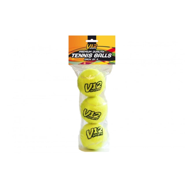 V12 Sports Tennis Ball Pack of 3 - Old Railway Line Garden Centre