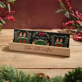 Richard Langs 10cm Robin with Green Postbox & Bow Slate Coasters (Choice of 3)